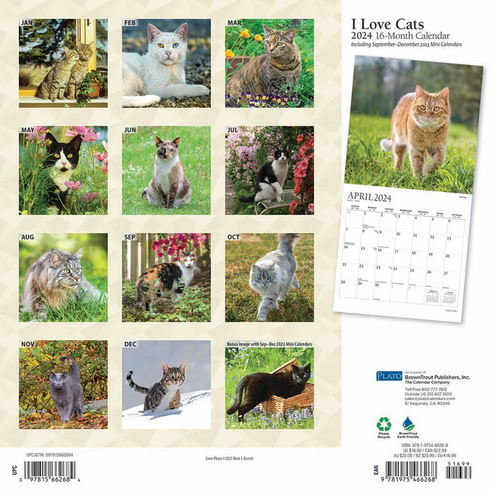 2024 I Love Cats Wall Calendar — Calendar Club