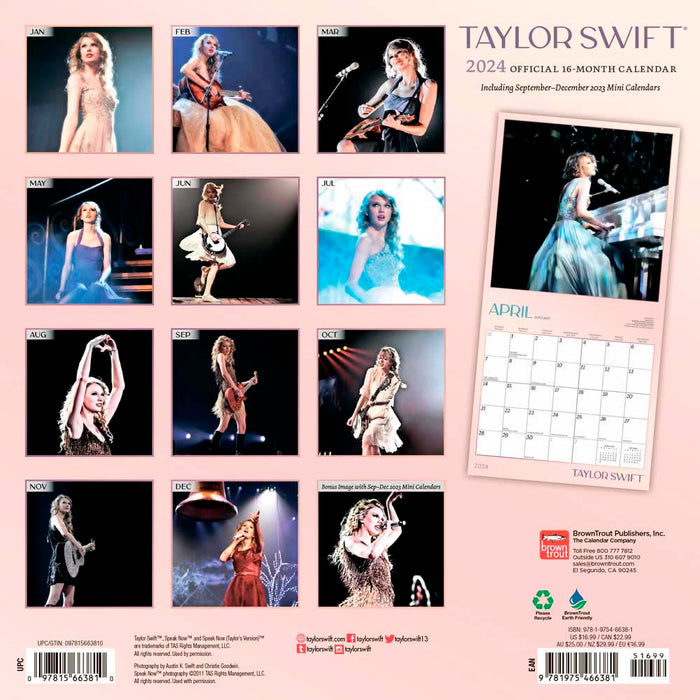 2024 Taylor Swift Wall Calendar