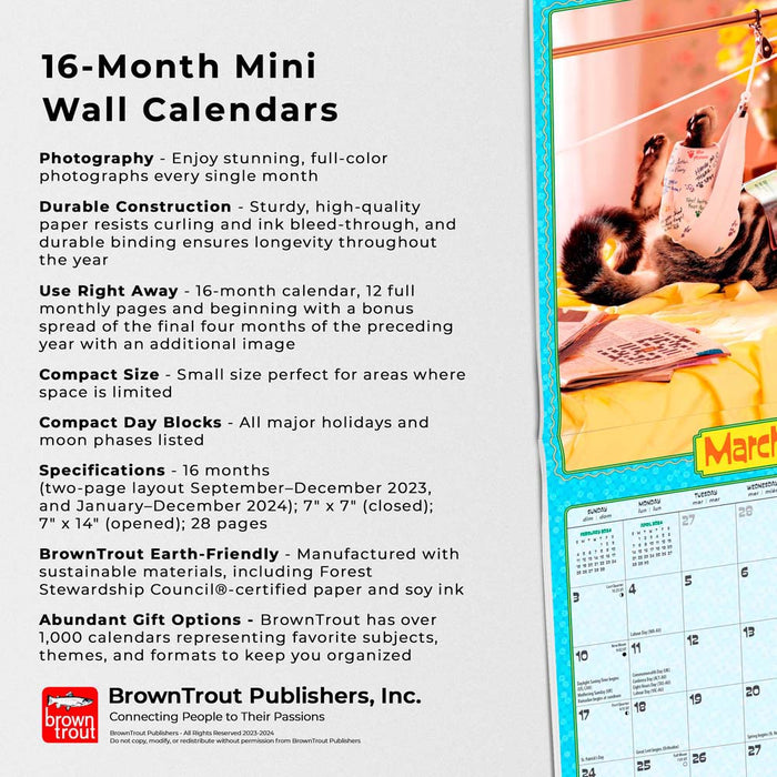 2024 Avanti Cranky Kitties Mini Wall Calendar