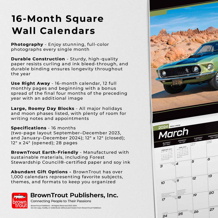 2024 Mustang Wall Calendar