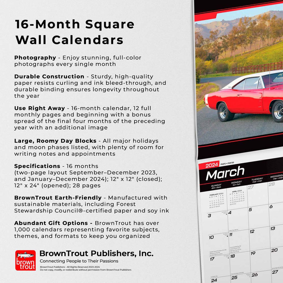 2024 Dodge Charger Wall Calendar Exclusive) — Calendar Club