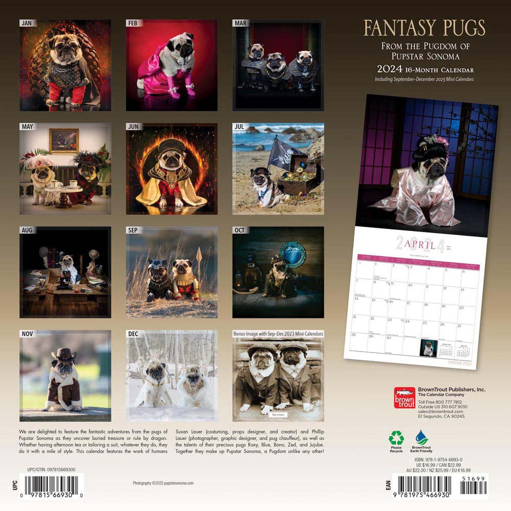 2024 Fantasy Pugs Wall Calendar — Calendar Club