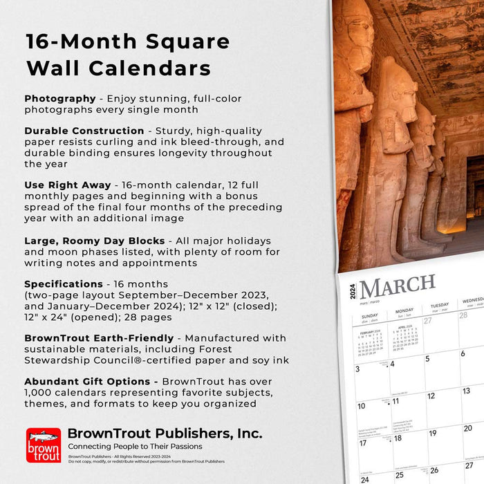 2024 Ancient Egypt Wall Calendar