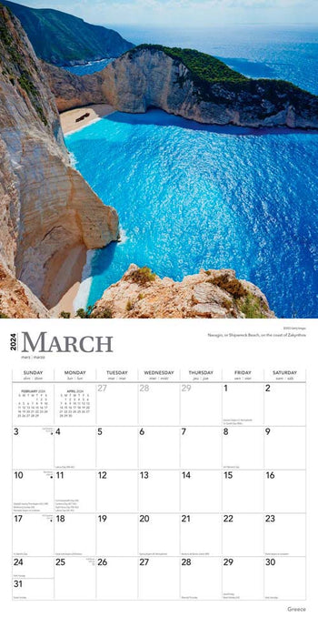 2024 Greece Wall Calendar