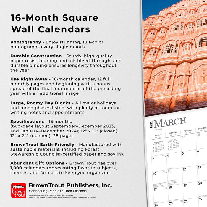 2024 India Wall Calendar