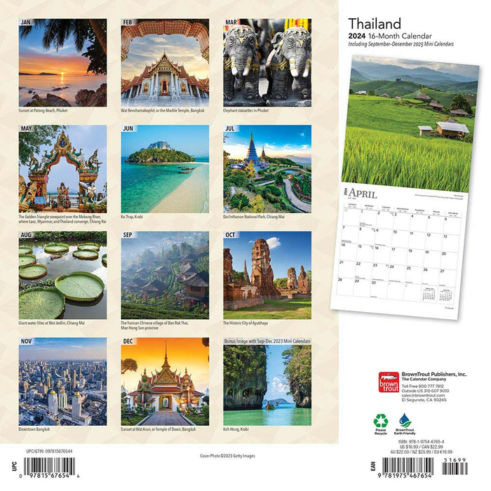2024 Thailand Wall Calendar