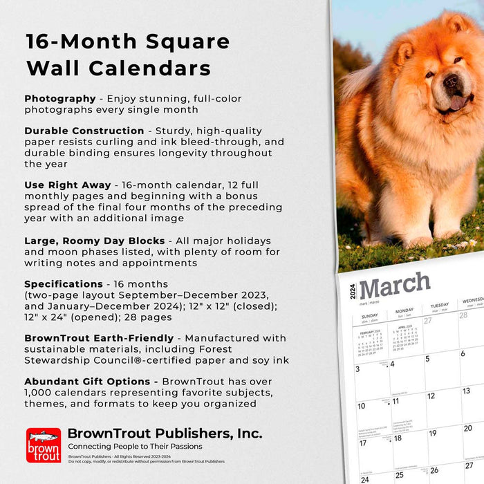 2024 Chow Chows Wall Calendar
