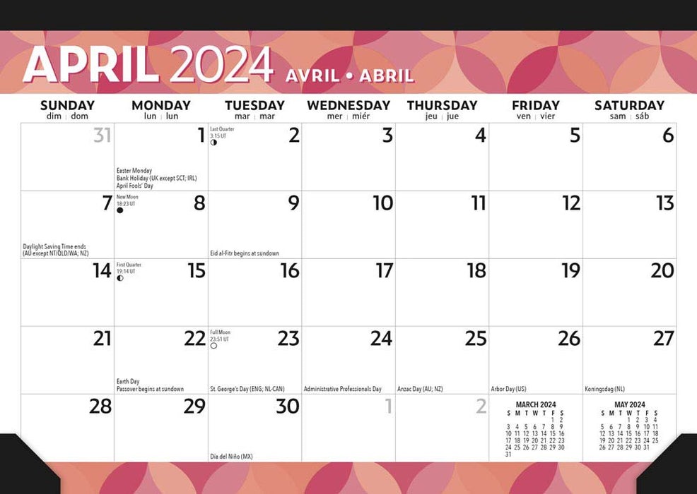 2024 Large Print Desk Pad Calendar