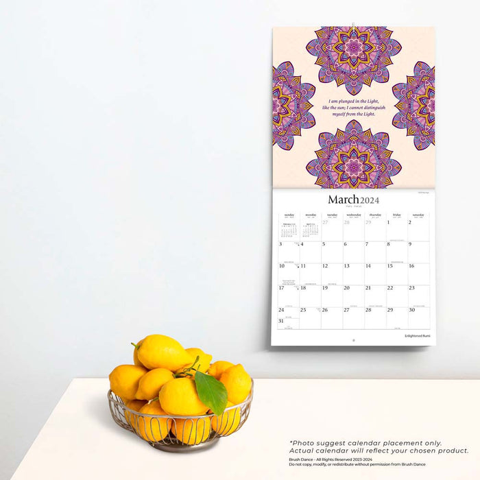 2024 Enlightened Rumi Wall Calendar