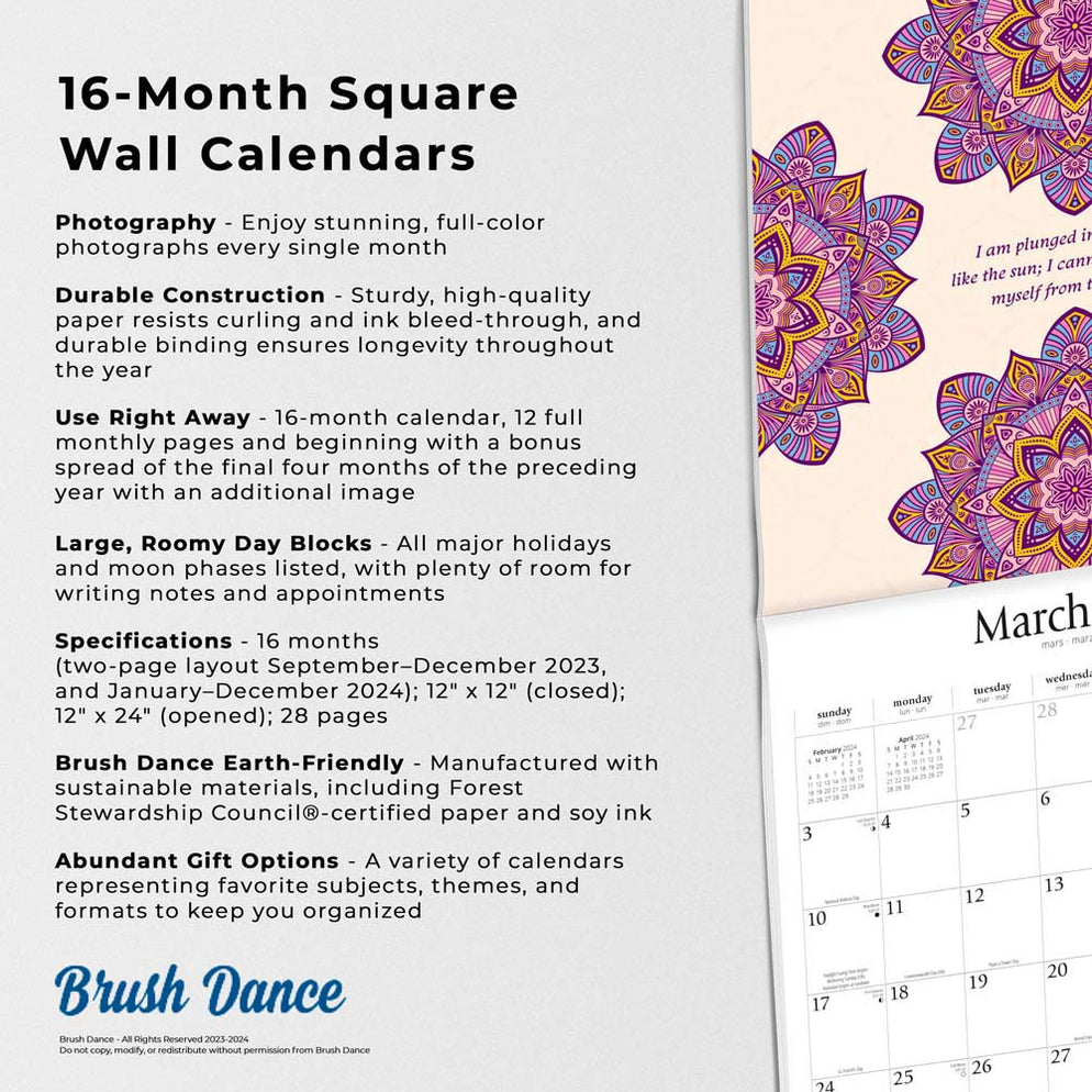 2024 Enlightened Rumi Wall Calendar — Calendar Club