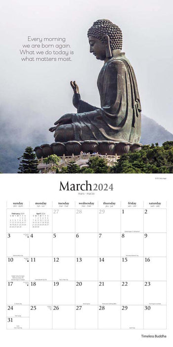 2024 Timeless Buddha Wall Calendar