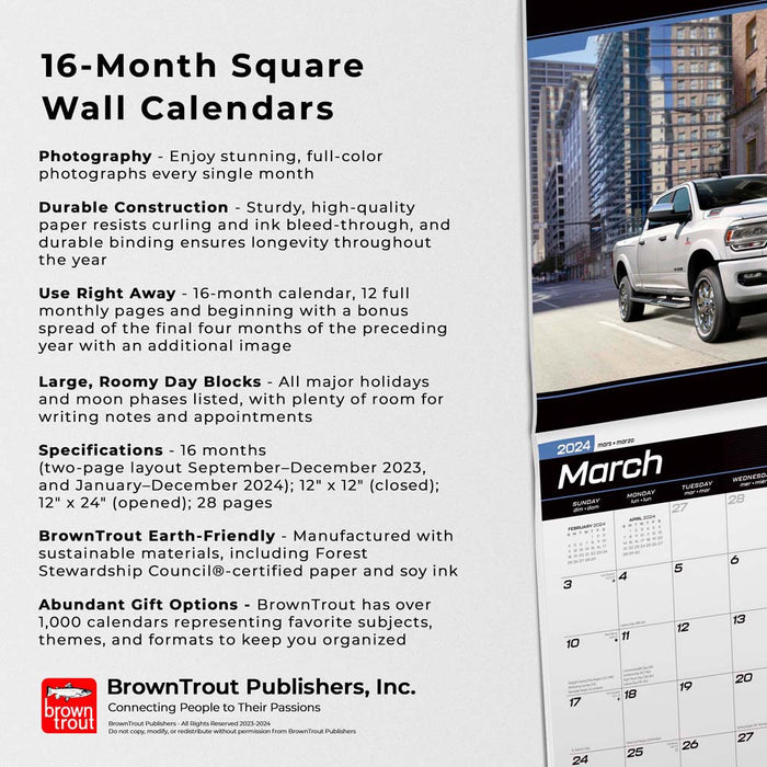 2024 Ram Trucks Wall Calendar (Online Exclusive)