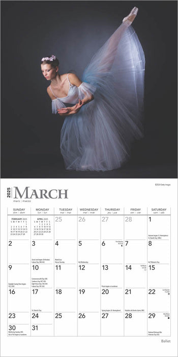 2025 Ballet Mini Wall Calendar by  BrownTrout Publishers Inc from Calendar Club