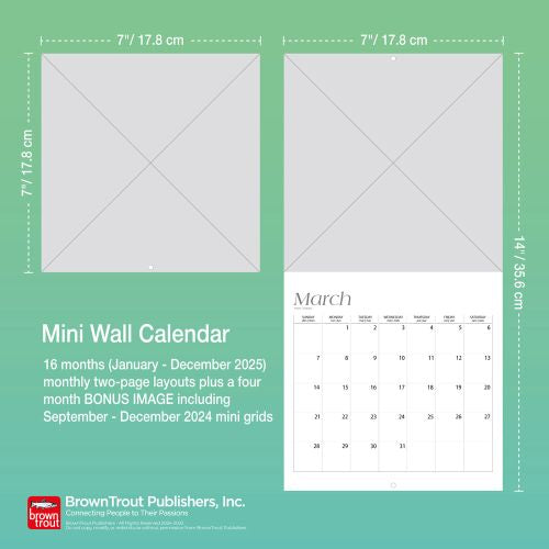 2025 French Bulldogs Mini Wall Calendar by  BrownTrout Publishers Inc from Calendar Club