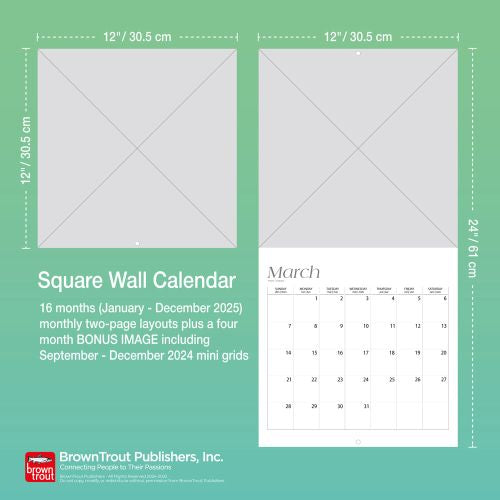 2025 Samoyeds Wall Calendar by  BrownTrout Publishers Inc from Calendar Club