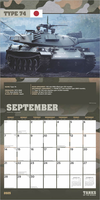 2025 Tanks of the World Wall Calendar (Online Exclusive) by  BrownTrout Publishers Inc from Calendar Club