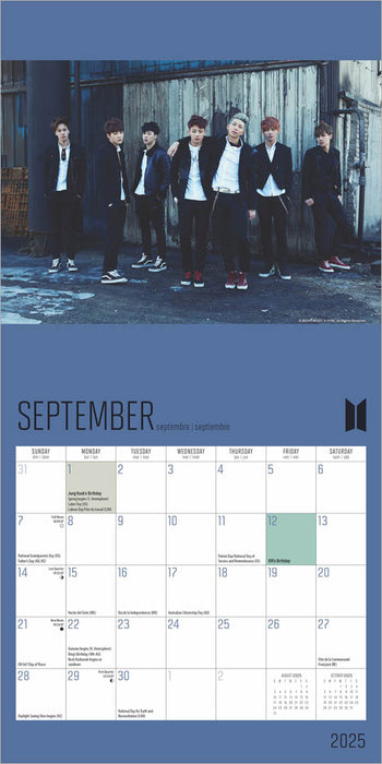 2025 BTS Mini Wall Calendar by  BrownTrout Publishers Inc from Calendar Club