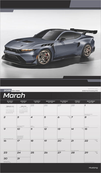 2025 Ford Mustang Wall Calendar by  BrownTrout Publishers Inc from Calendar Club