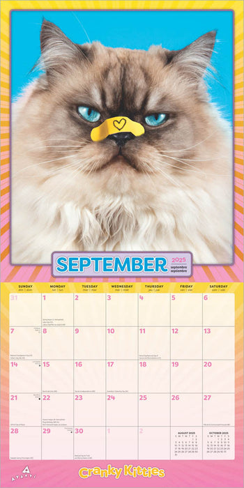 2025 Avanti Cranky Kitties Wall Calendar