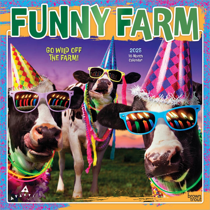 2025 Avanti Funny Farm Wall Calendar by  BrownTrout Publishers Inc from Calendar Club