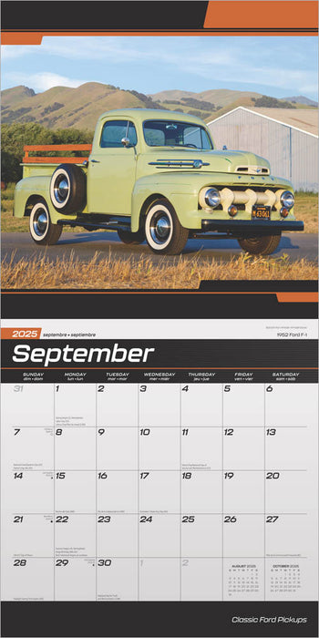 2025 Classic Ford Pickups Wall Calendar by  BrownTrout Publishers Inc from Calendar Club