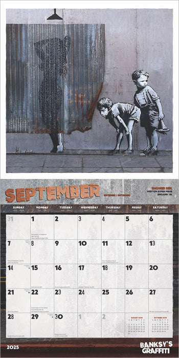 2025 Banksy's Graffiti Wall Calendar