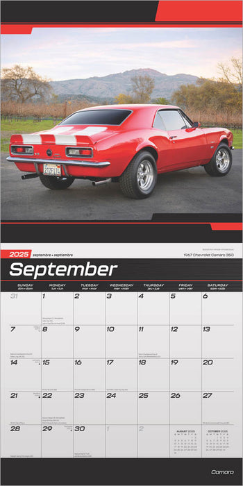 2025 Camaro Wall Calendar by  BrownTrout Publishers Inc from Calendar Club