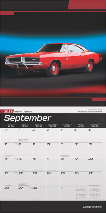 2025 Dodge Charger Wall Calendar (Online Exclusive) by  BrownTrout Publishers Inc from Calendar Club