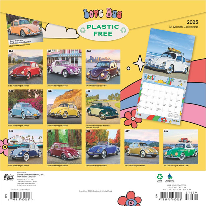 2025 Love Bug Wall Calendar by  BrownTrout Publishers Inc from Calendar Club