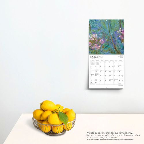 2025 Claude Monet Mini Wall Calendar by  BrownTrout Publishers Inc from Calendar Club