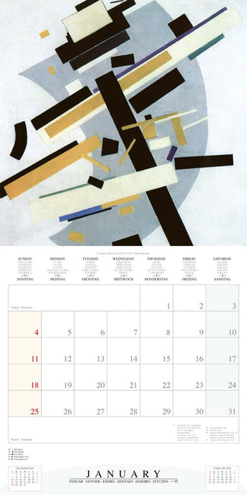 Bauhaus 2026 Square Wall Calendar