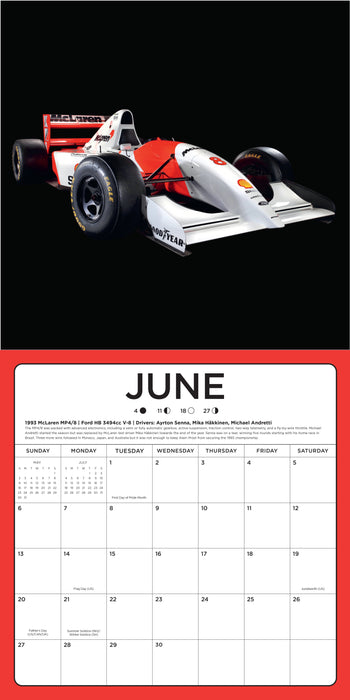 The Art of Formula ONE RaceCar 2027 Square Wall Calendar