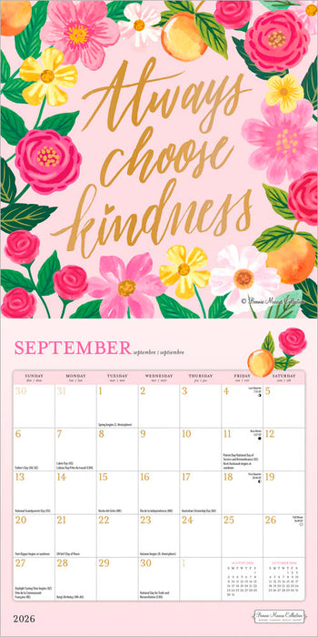 Bonnie Marcus 2026 Mini Wall Calendar