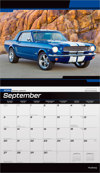 Ford Mustang 2026 Large Wall Calendar