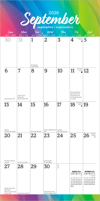 Big and Bright Large Print 2026 Square Wall Calendar