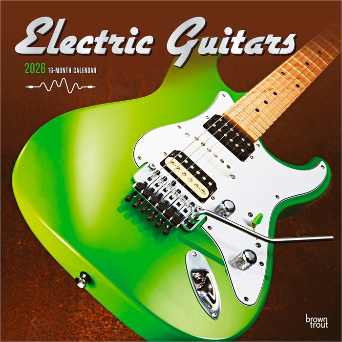 Electric Guitars 2026 Square Wall Calendar
