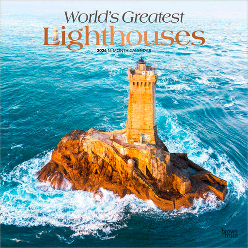 World's Greatest Lighthouses 2026 Square Wall Calendar