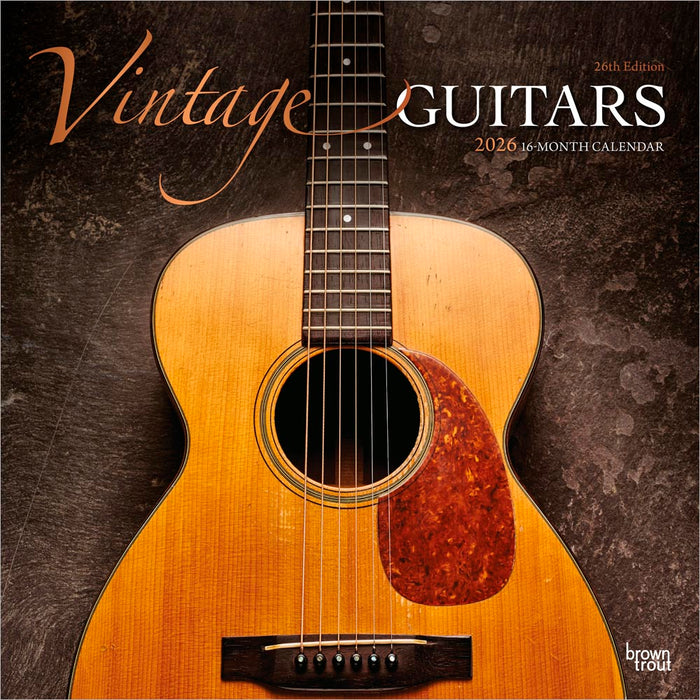 Vintage Guitars 2026 Square Wall Calendar