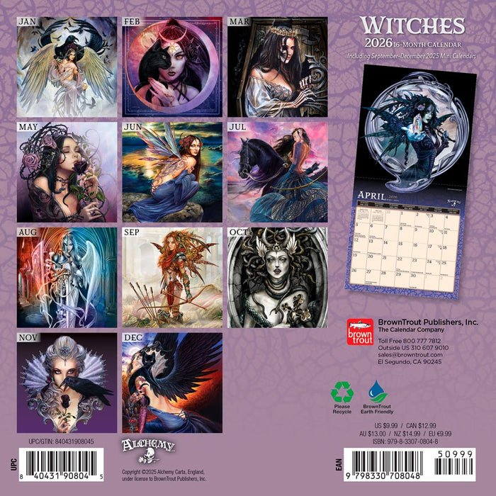 Alchemy Witches 2026 Mini Wall Calendar