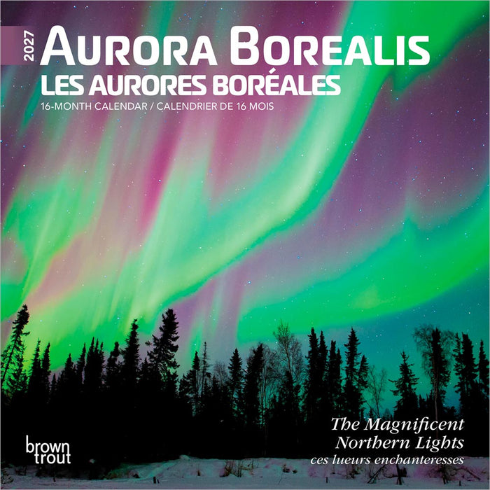 Aurora Borealis Les Astronomy 2027 Mini Wall Calendar