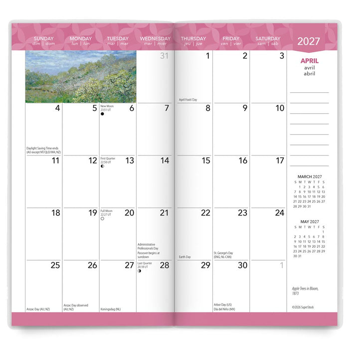 Monet Claude 2027 Pocket Diary