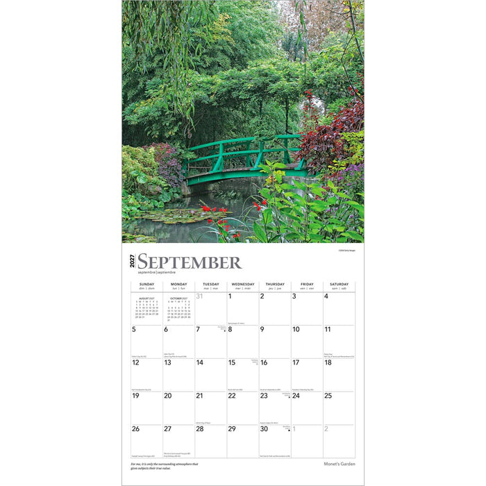 Monet s Garden 2027 Square Wall Calendar