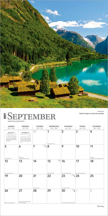 Norway 2027 Square Wall Calendar