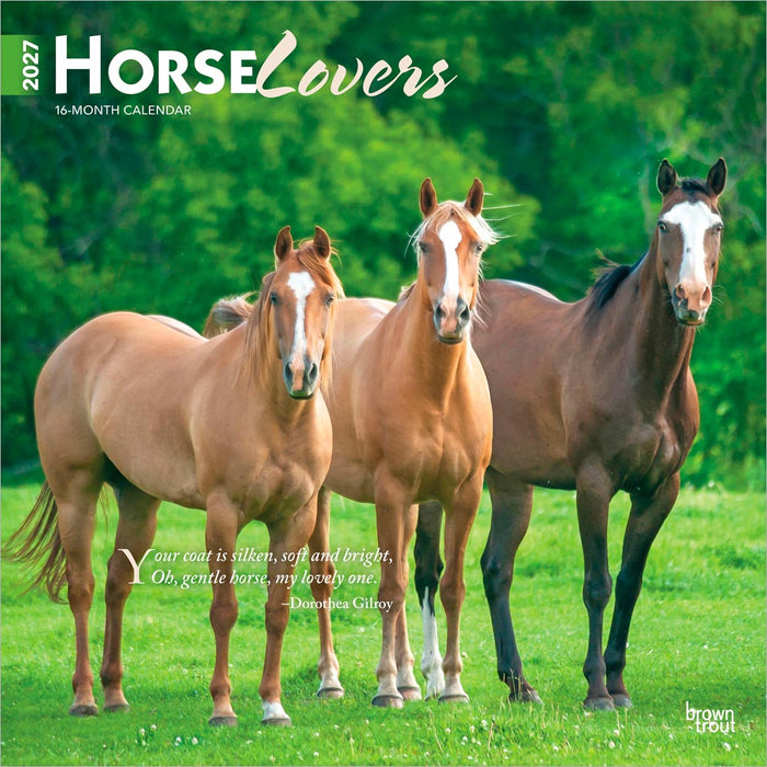 Horse Lovers 2027 Square Wall Calendar
