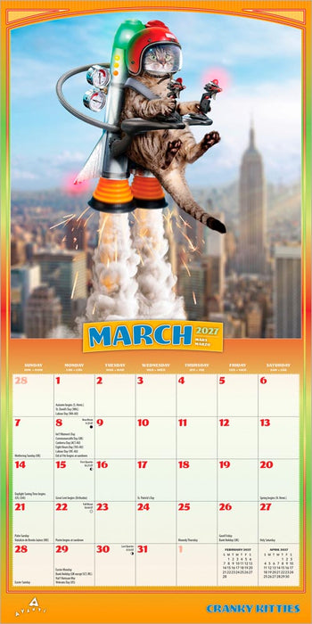 Avanti Cranky Kitties 2027 Mini Wall Calendar