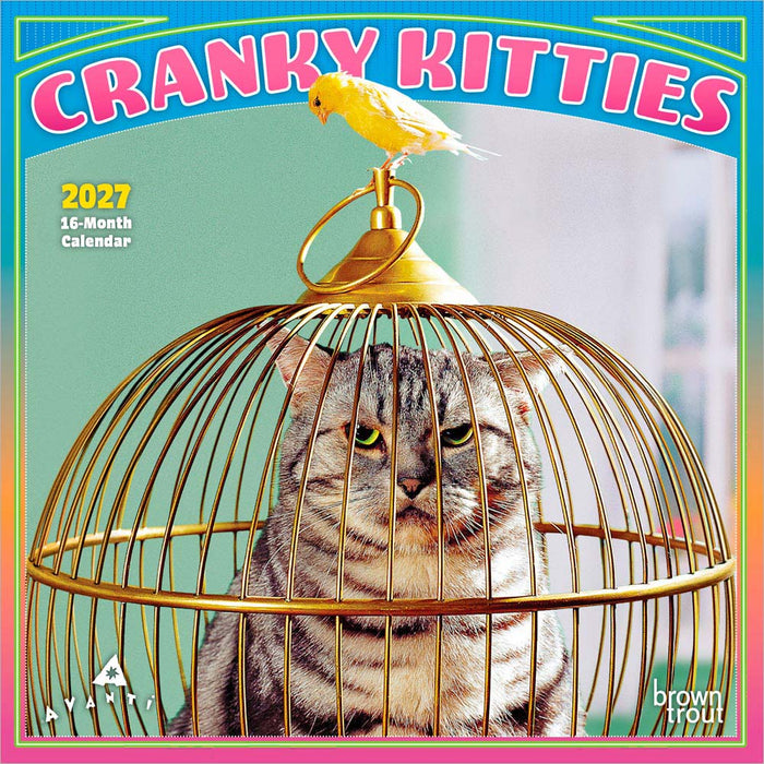 Avanti Cranky Kitties 2027 Mini Wall Calendar