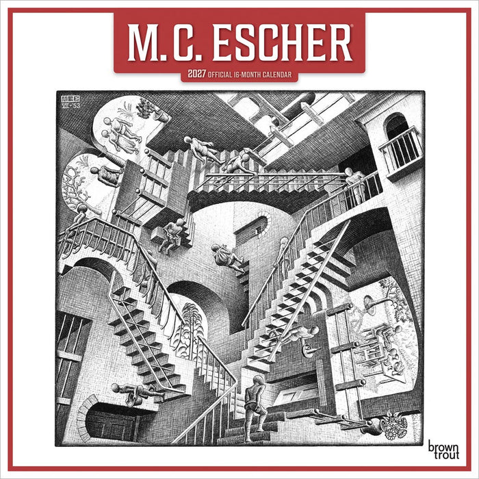 M C Escher 2027 Square Wall Calendar