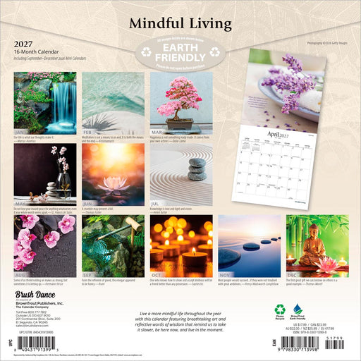 Mindful Living 2027 Square Wall Calendar