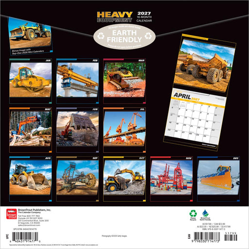 Heavy Equipment 2027 Square Wall Calendar