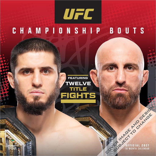 UFC Championship Bouts 2027 Square Wall Calendar